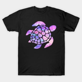 Pastel Pink Purple Galaxy Turtle T-Shirt